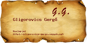 Gligorovics Gergő névjegykártya